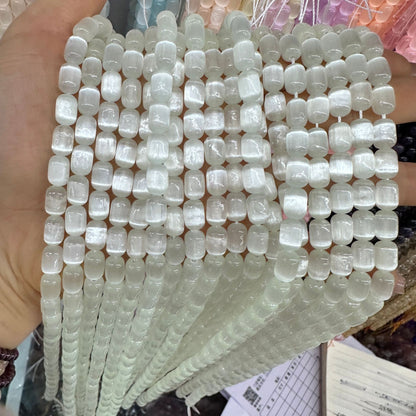 Gypsum rice beads semi-precious stone loose beads