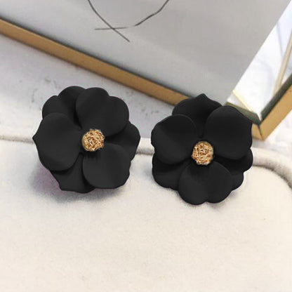 Colored flower earrings for women