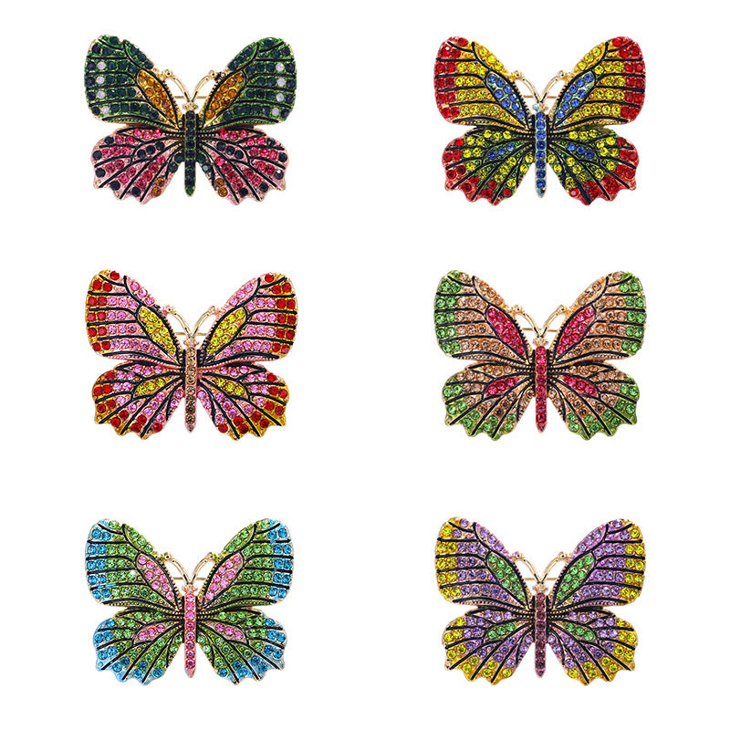 Fashion Colorful Butterfly Brooch Set