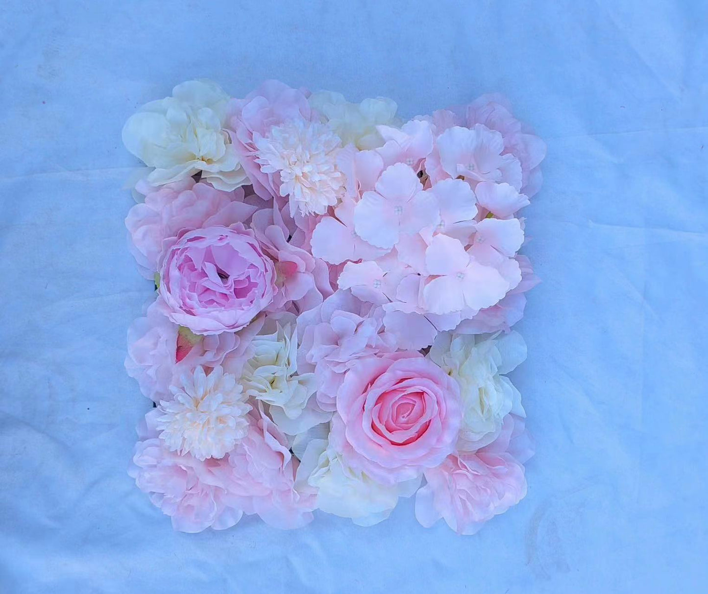 Artificial rose hydrangea wall