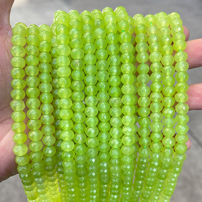 5 * 8Mm high quality colorful chalcedony cut abacus beads loose beads