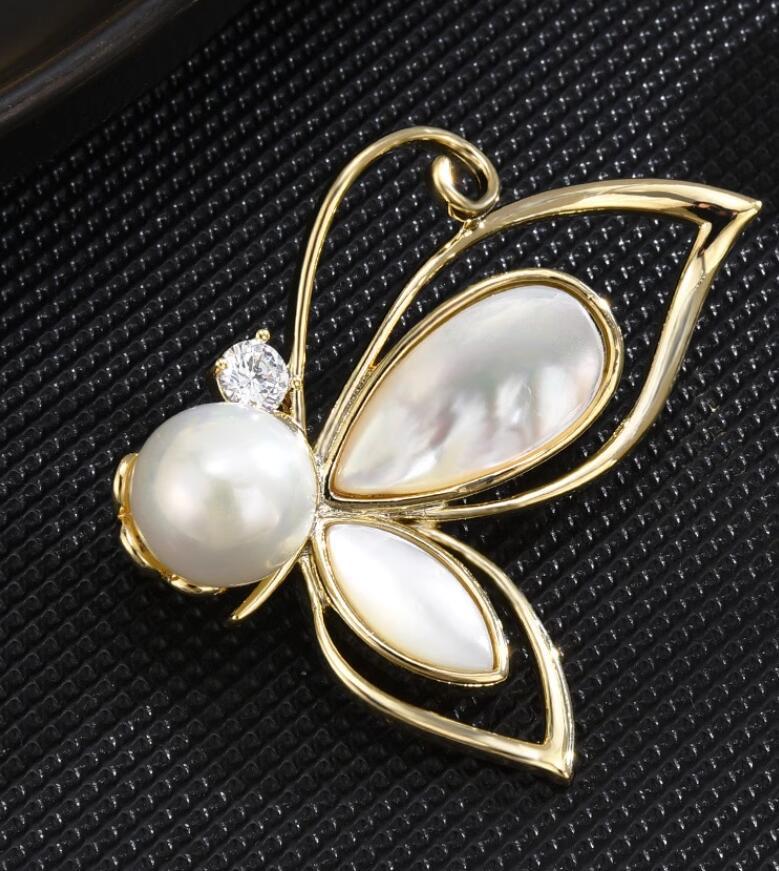 hot sale Pearl Butterfly Brooch