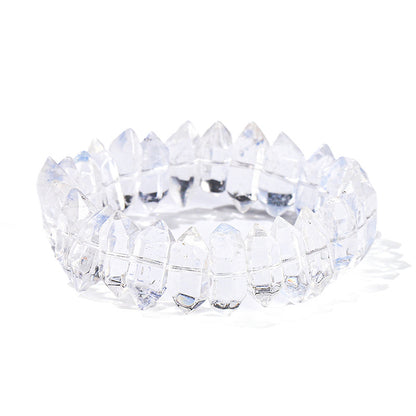 Natural ice blue thread stone double pointed bracelet.