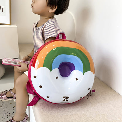 Donut eggshell bag kindergarten baby rainbow school bag