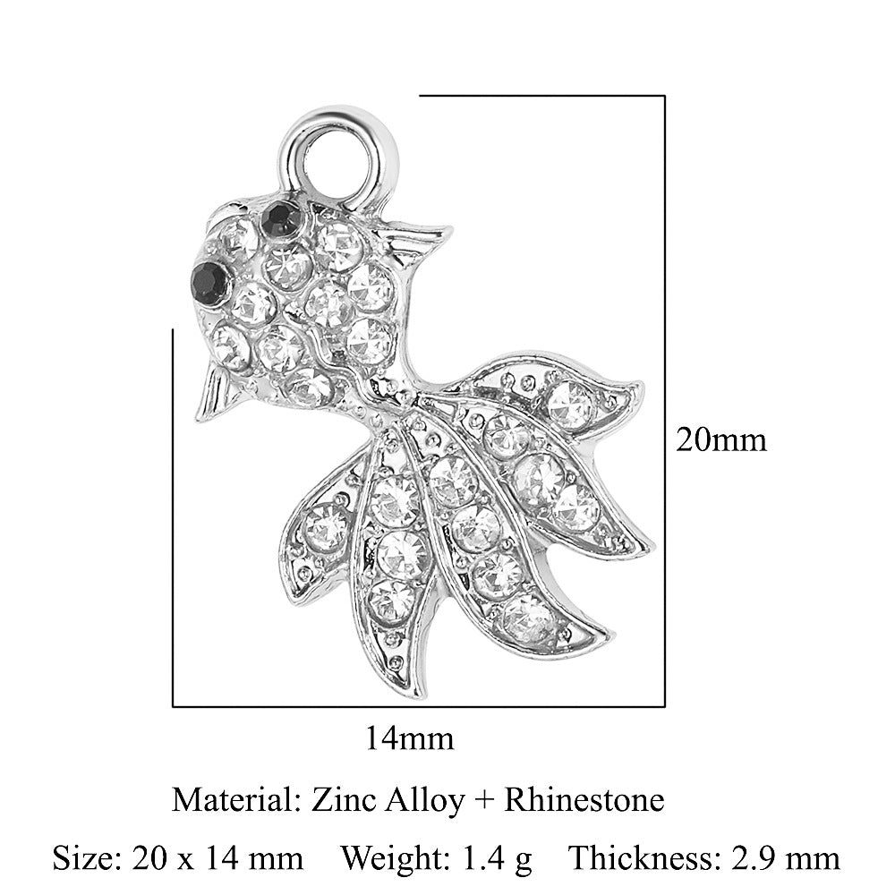 5pcs/pack bee starfish elk zinc alloy pendant