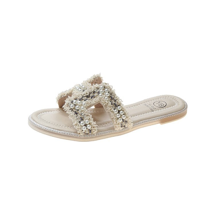 Flat Bottom Pearl Cool Slippers