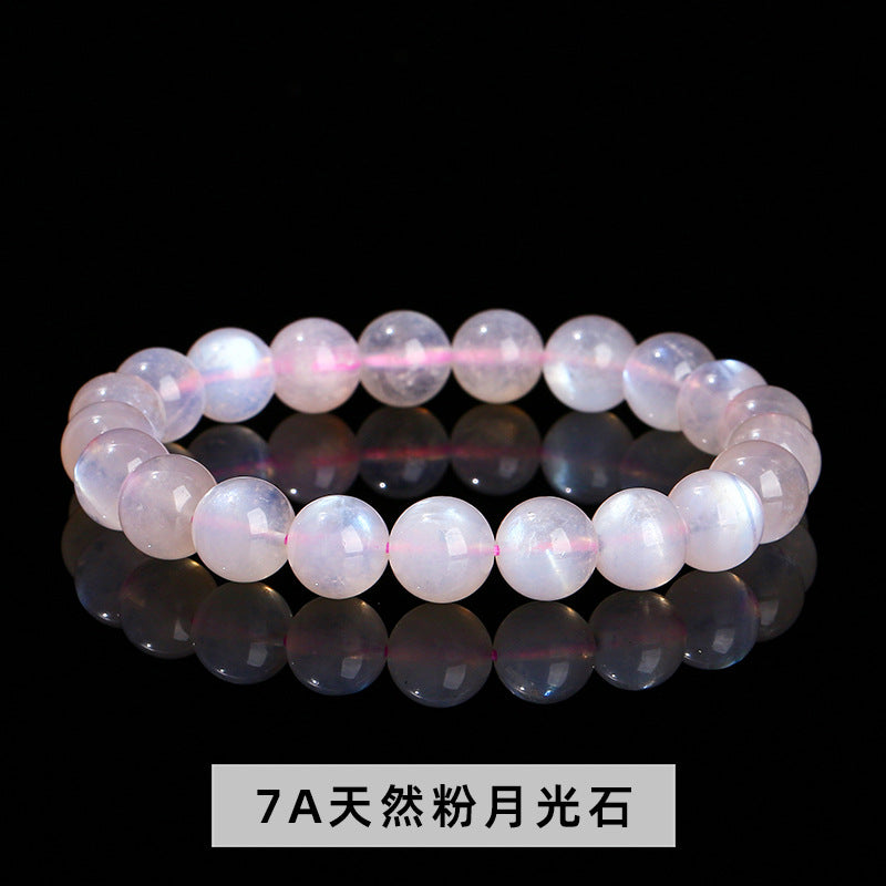 Pulsera de luz de luna de color gris morado natural. 