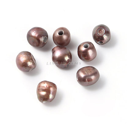 8-10Mm Natural Freshwater Brown Baroque Pearl Loose Beads