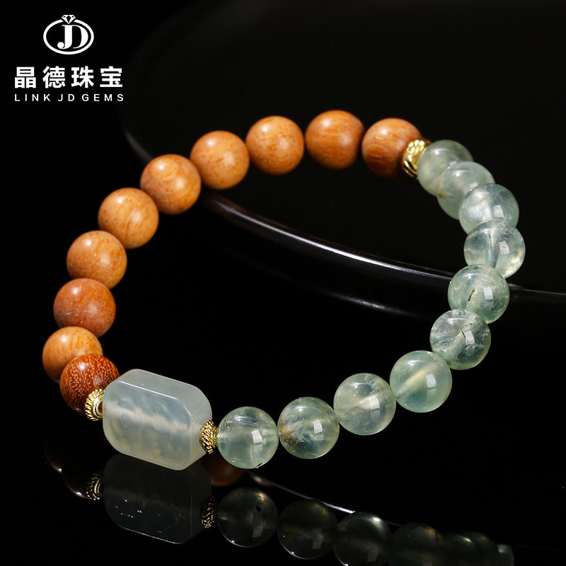 5A Natural Grape Stone Barbie Sandalwood Bracelet