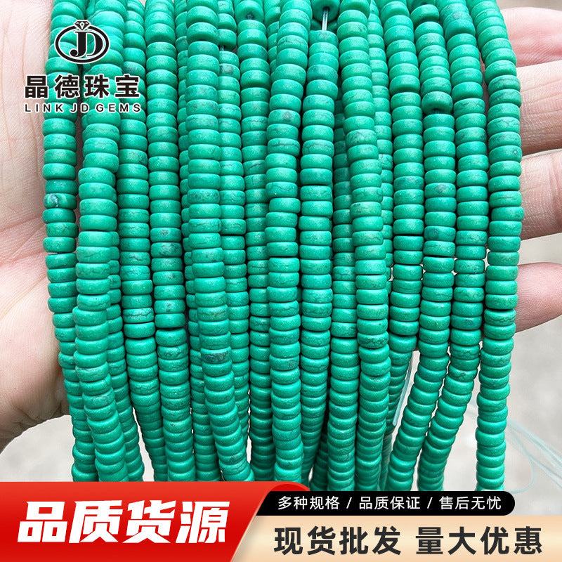 3 * 6Mm synthetic turquoise right angle disc loose beads