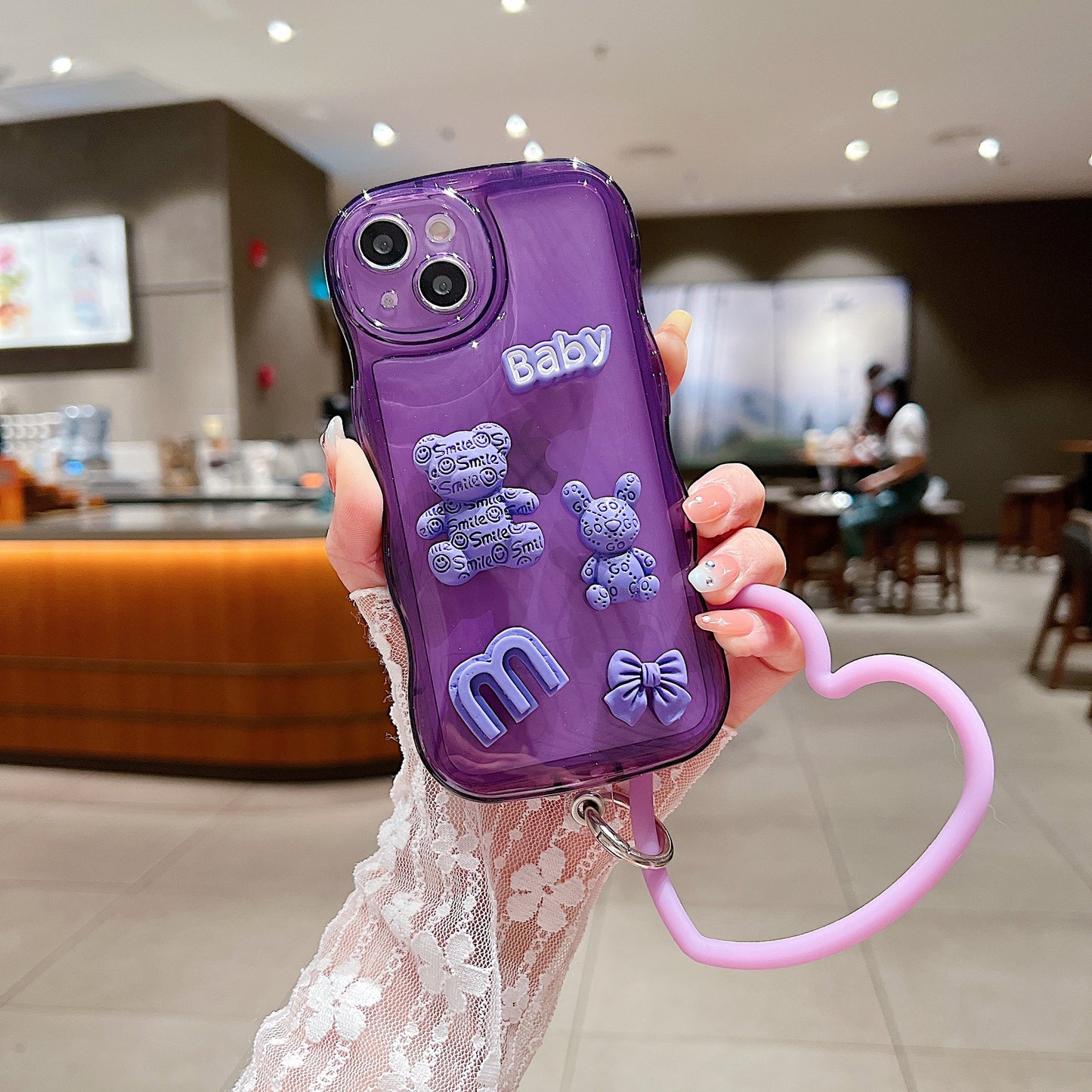 Funda con colgante Baby Bear A11X/A1PRO con diseño de burbujas para Huawei RENO10 Wave 