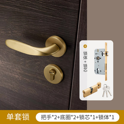 Door lock Brass gold door handle