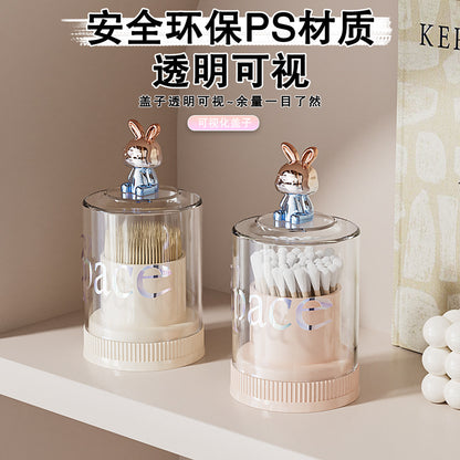 Cartoon Rabbit Transparent Toothpick Holder