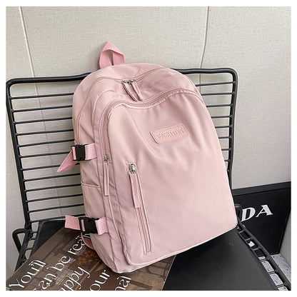 Backpack schoolgirl travel solid color