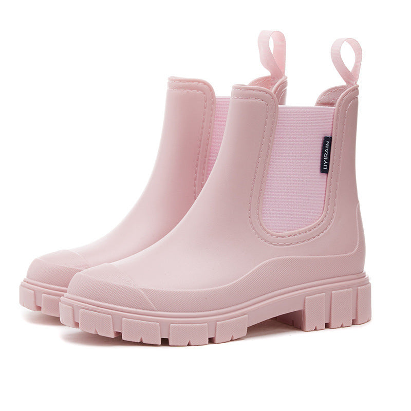 Fashion Chelsea rain shoes women's platform waterproof