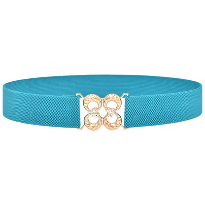 Women's rhinestone elastic waist seal