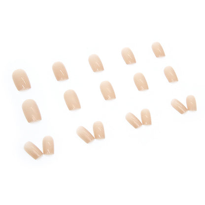 Nude Sweet Square Nails