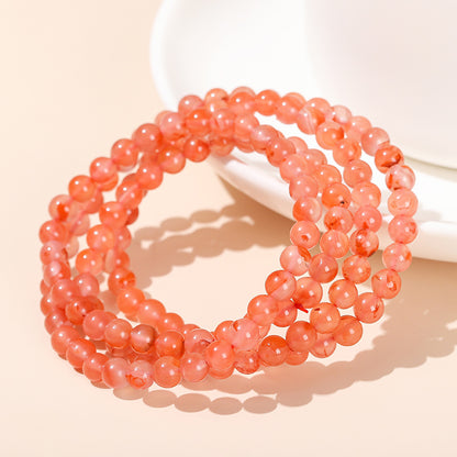 Nanhong Piaohua agate multi-circle bracelet