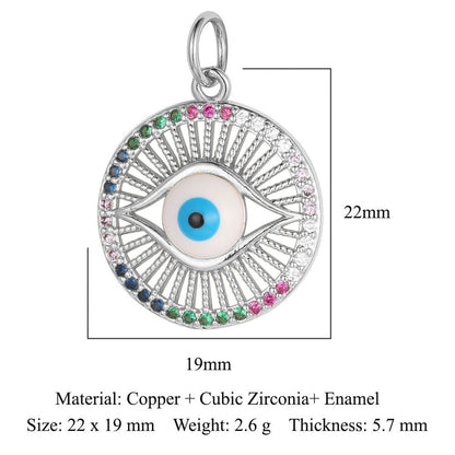 Evil Eye Copper Zircon Pendant