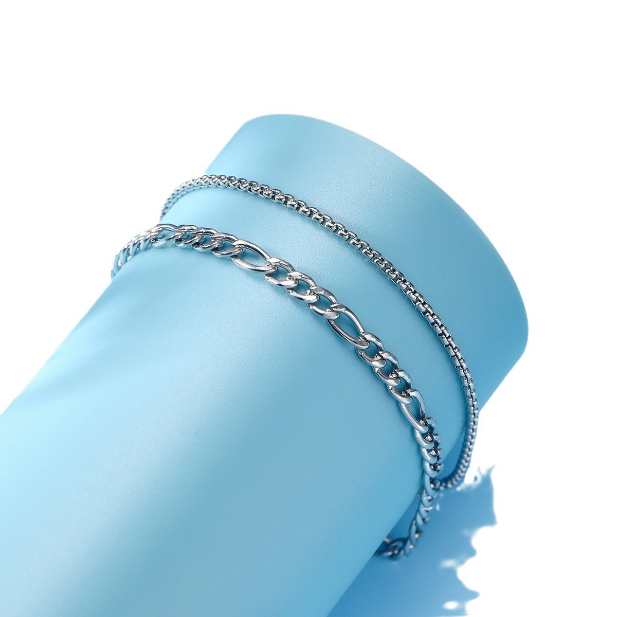 Stainless Steel Flat Chain Bracelet