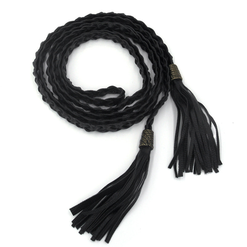 Tassel braided belt