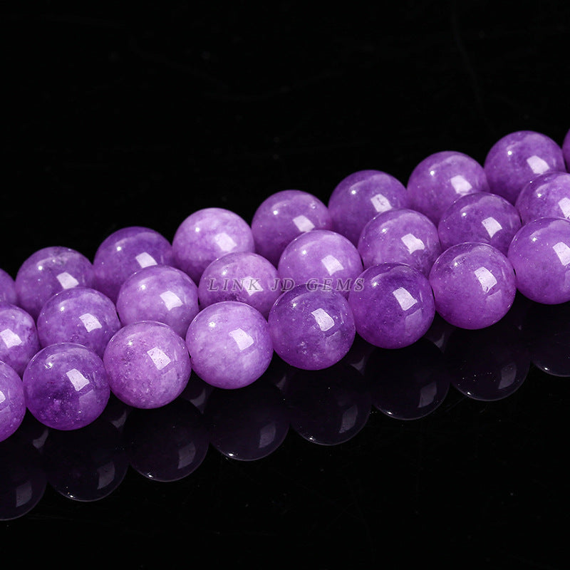 Violet K2 Chalcedony Round Beads Loose Beads