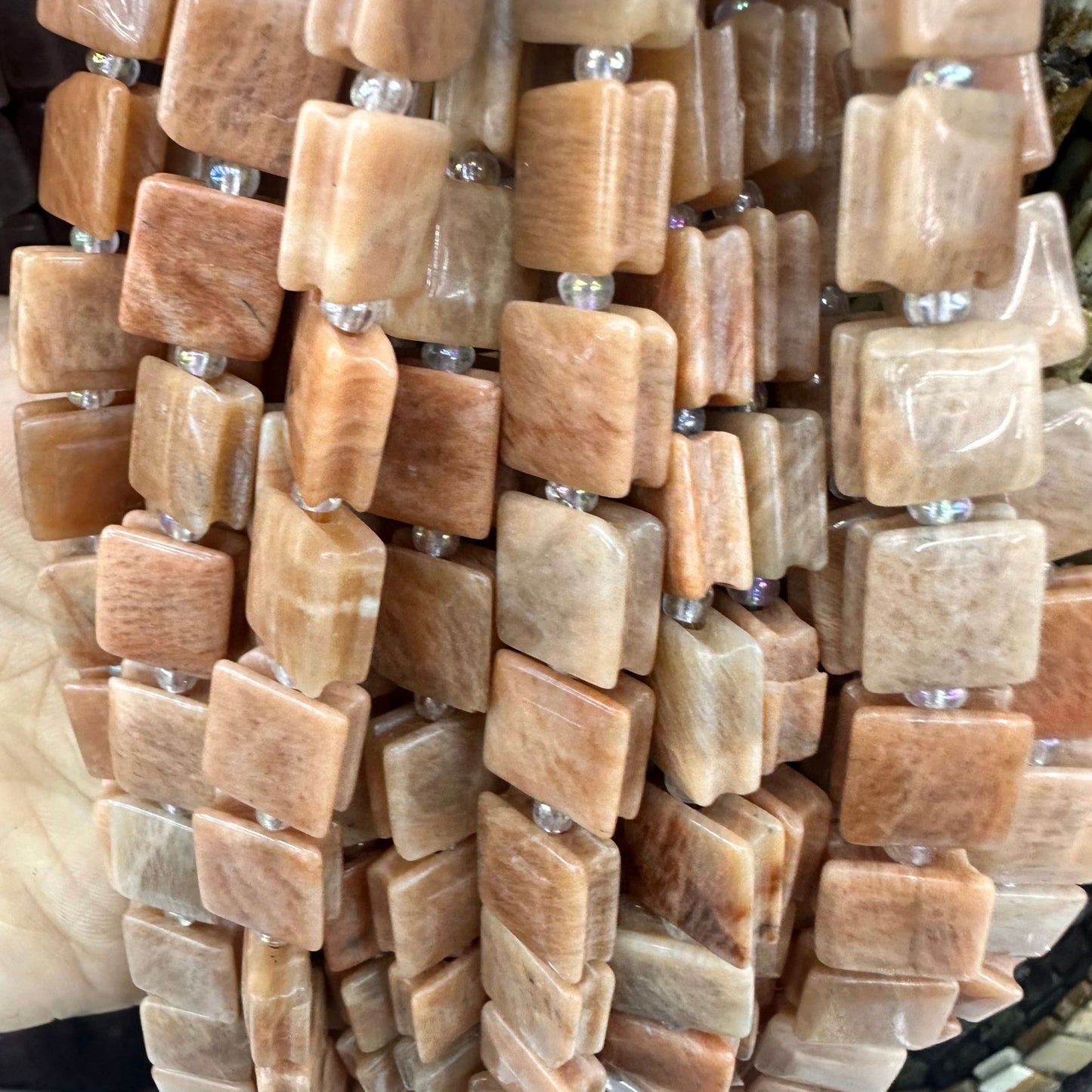 Crystal square shaped beads loose beads