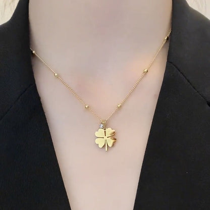 Four-leaf clover necklace