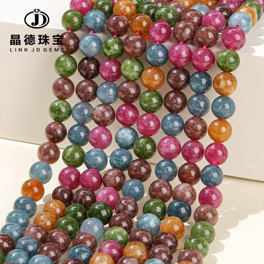 Imitation Tourmaline High Quality Chalcedony Loose Bead Bracelet