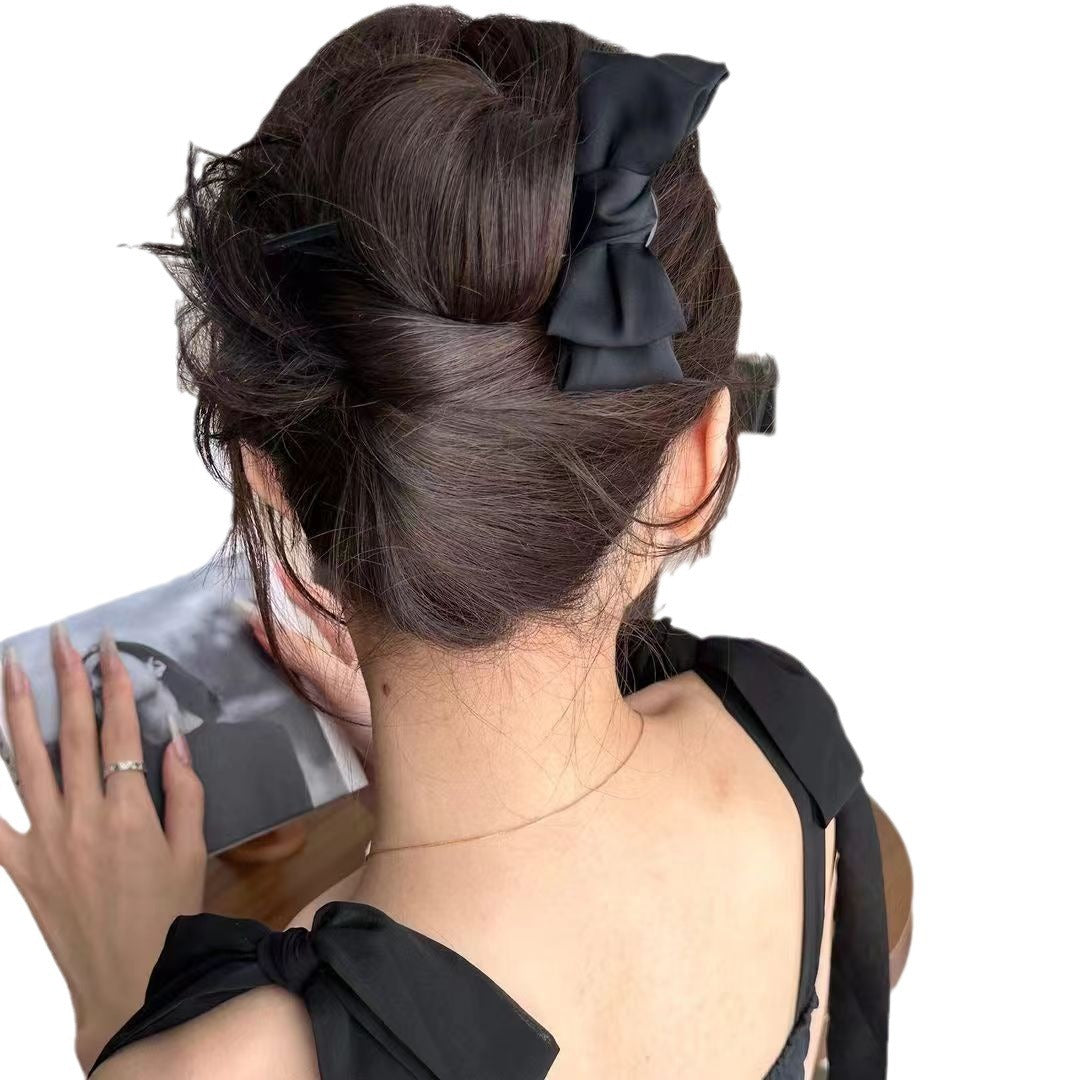 Fabric bow U-shaped hairpin