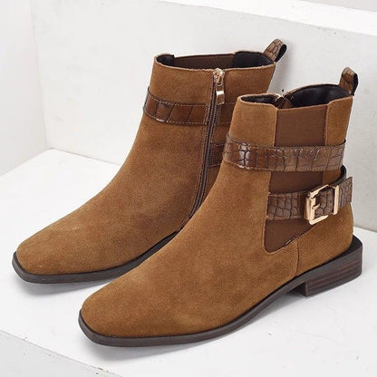 Microfiber suede boots