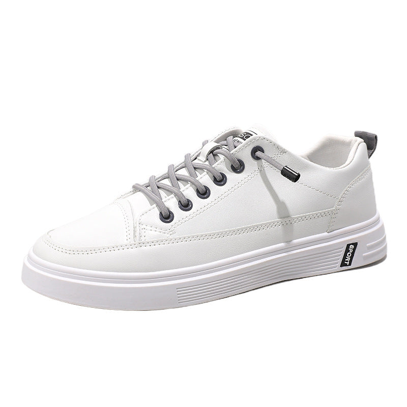 Stylish Casual Waterproof Leather White Shoes