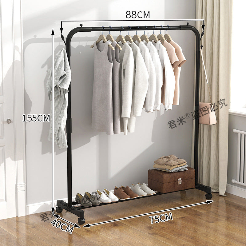 Clothes Rack Floor Standing Simple Clothes Drying Pole