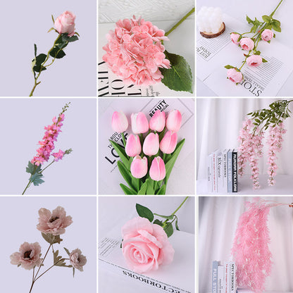 Pink artificial flower wedding flowers