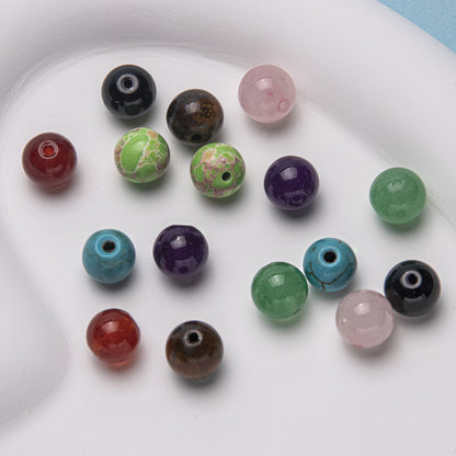 8MM round beads colorful natural stone loose beads jewelry