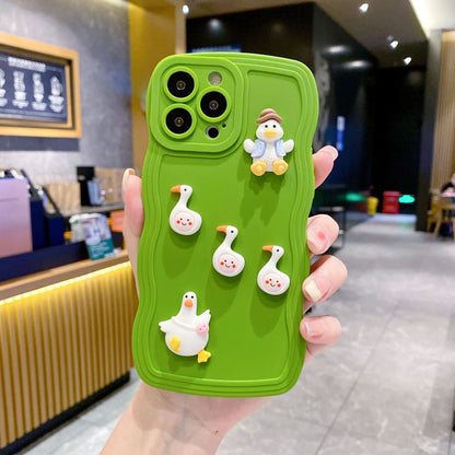 Apple 14 Mustard Green Duck Heart Bead iPhone XR Big Wave