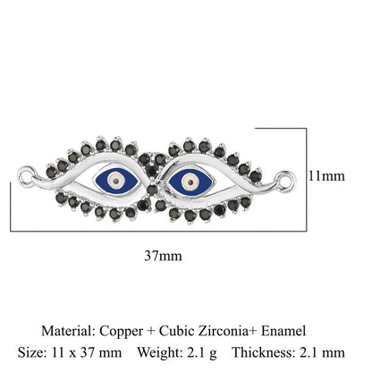 Dripping oil eyes copper zircon pendant eye mask DIY