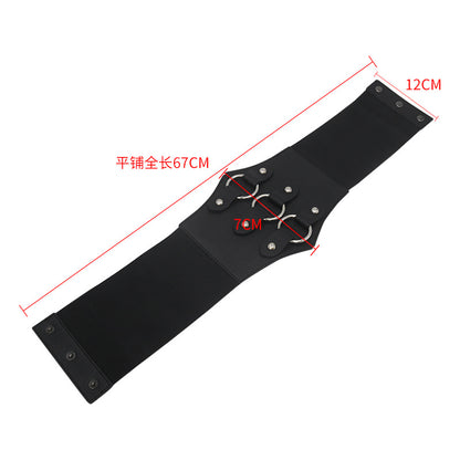 Versatile black waist belt