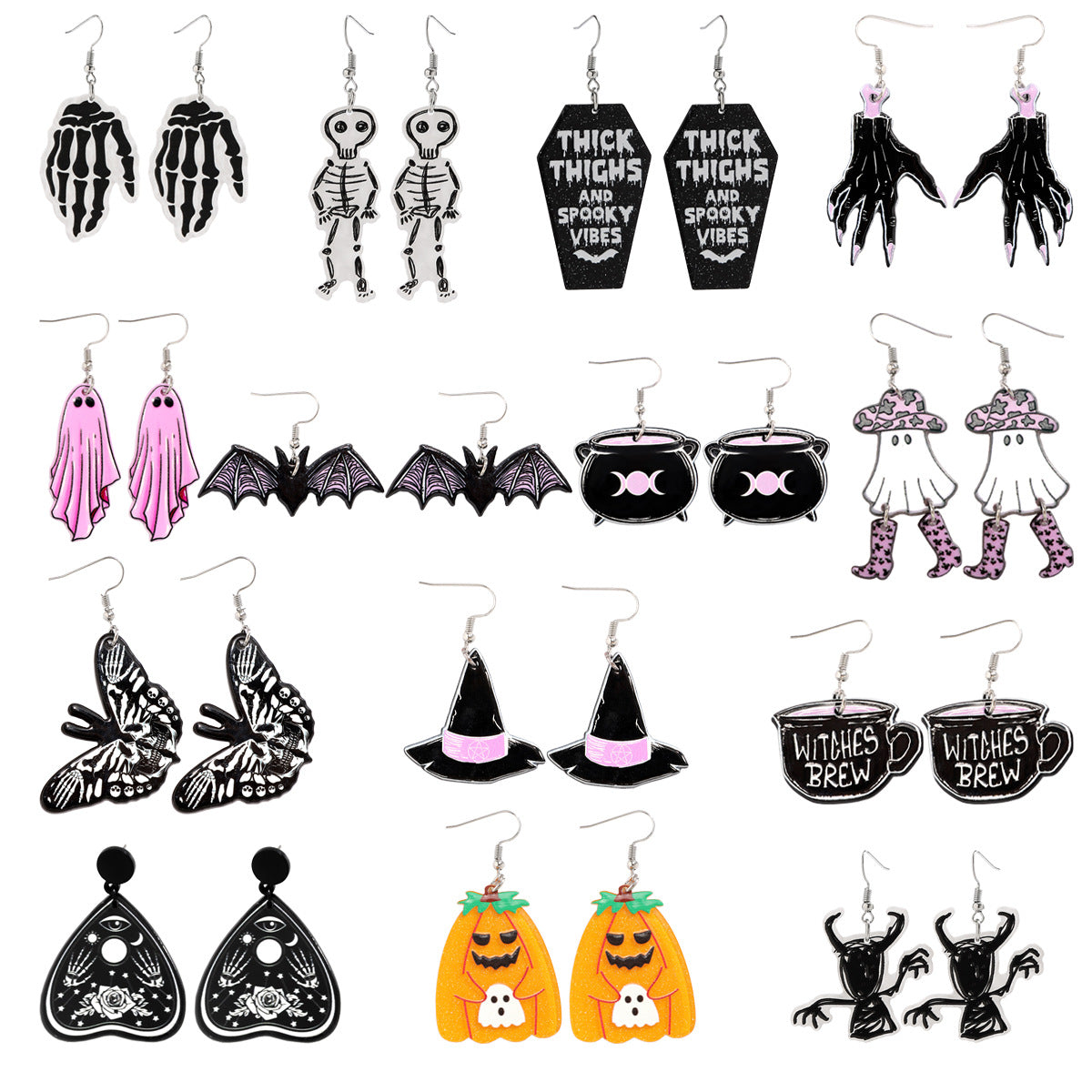 Pumpkin Skull Earrings Jewelry Earrings