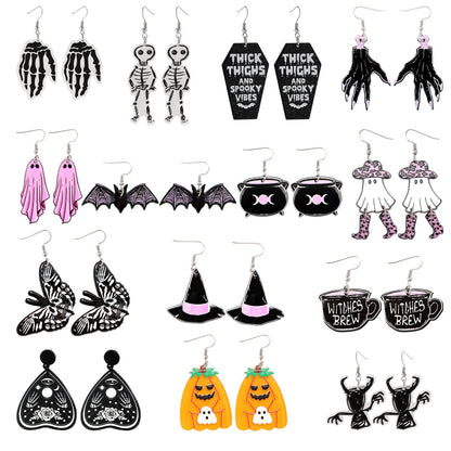 Pumpkin Skull Earrings Jewelry Earrings