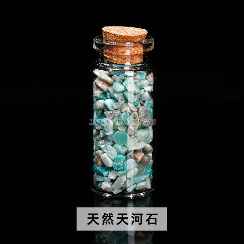 Crystal gravel wishing bottle jade agate gravel