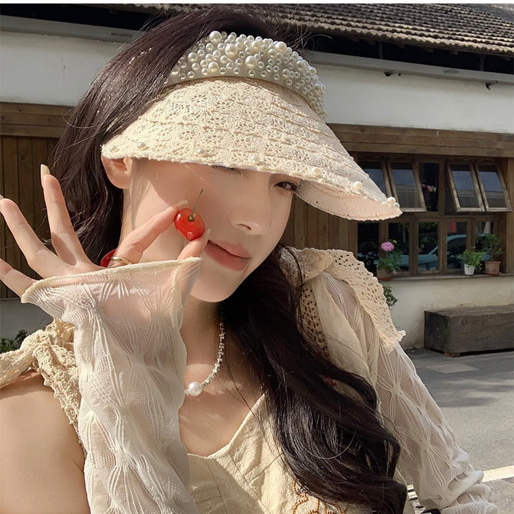 Lace Pearl Sun Hat