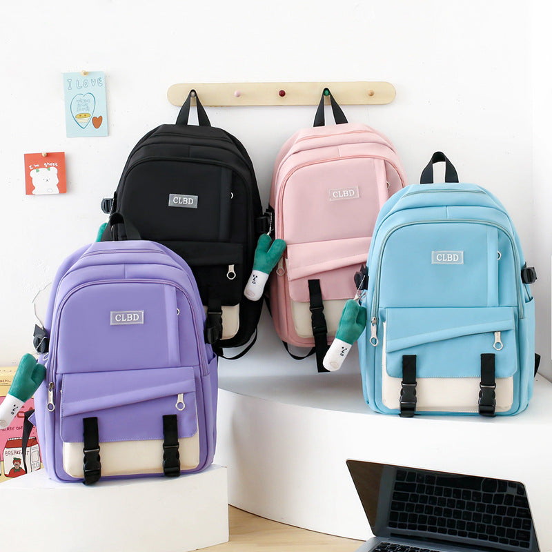 junior high school girl's nylon backpack