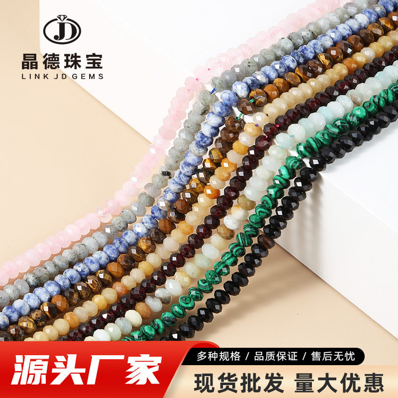 3 * 4Mm crystal cut abacus beads loose beads