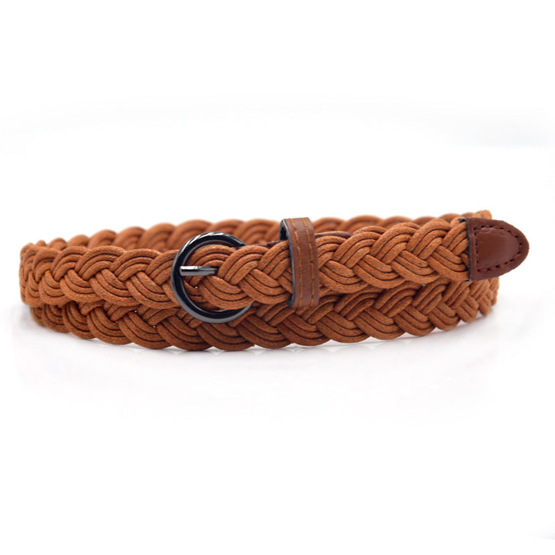 Vintage wax rope clothing woven belt