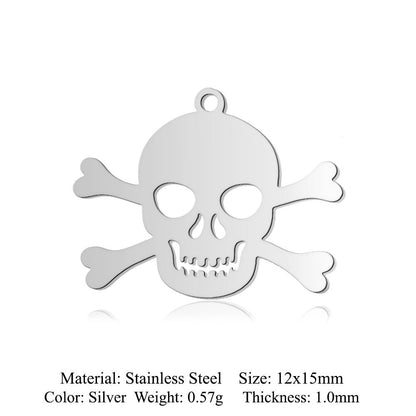 5 pcs/bag Ghost Skull Titanium Steel Pendant