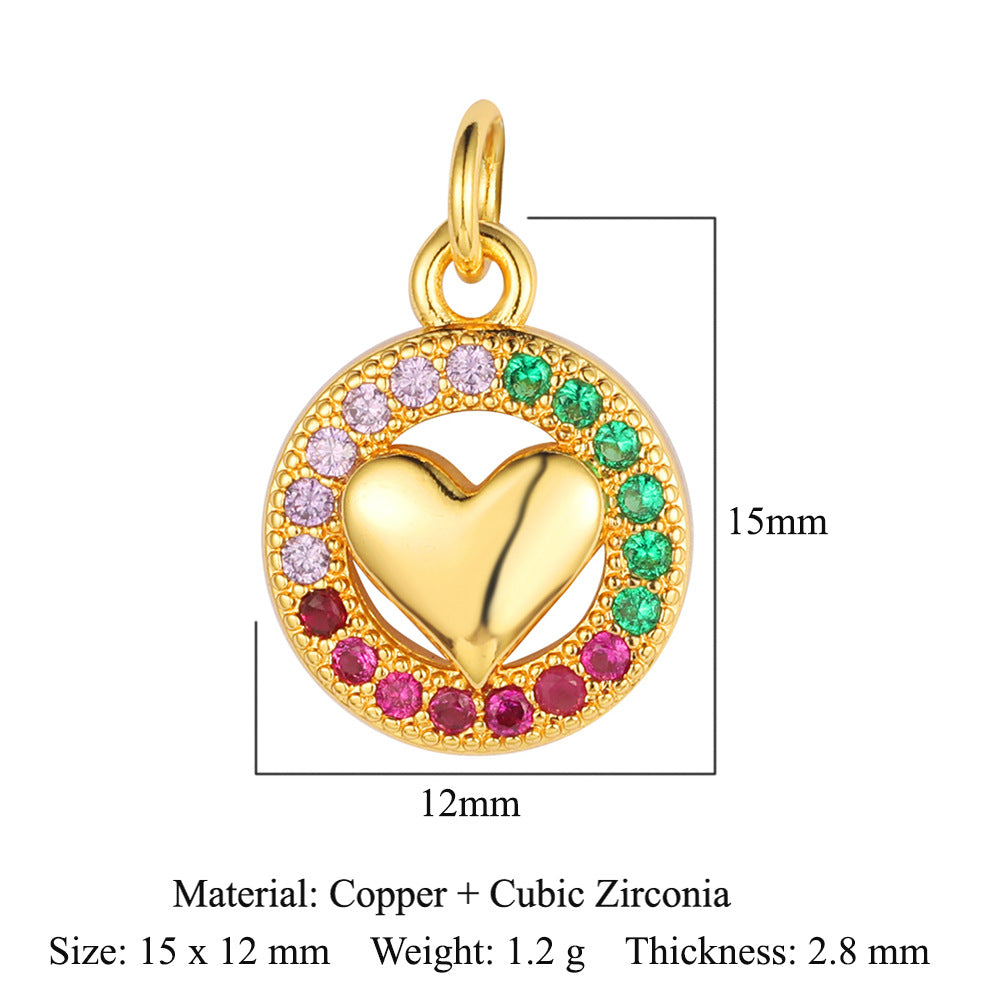 Virgin of the Cross Copper Zircon Pendant