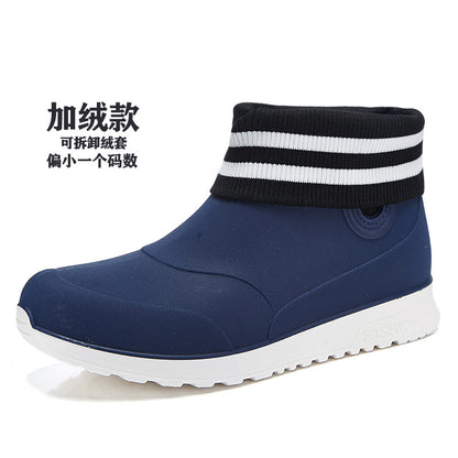 Fashion rain shoes waterproof glue shoes