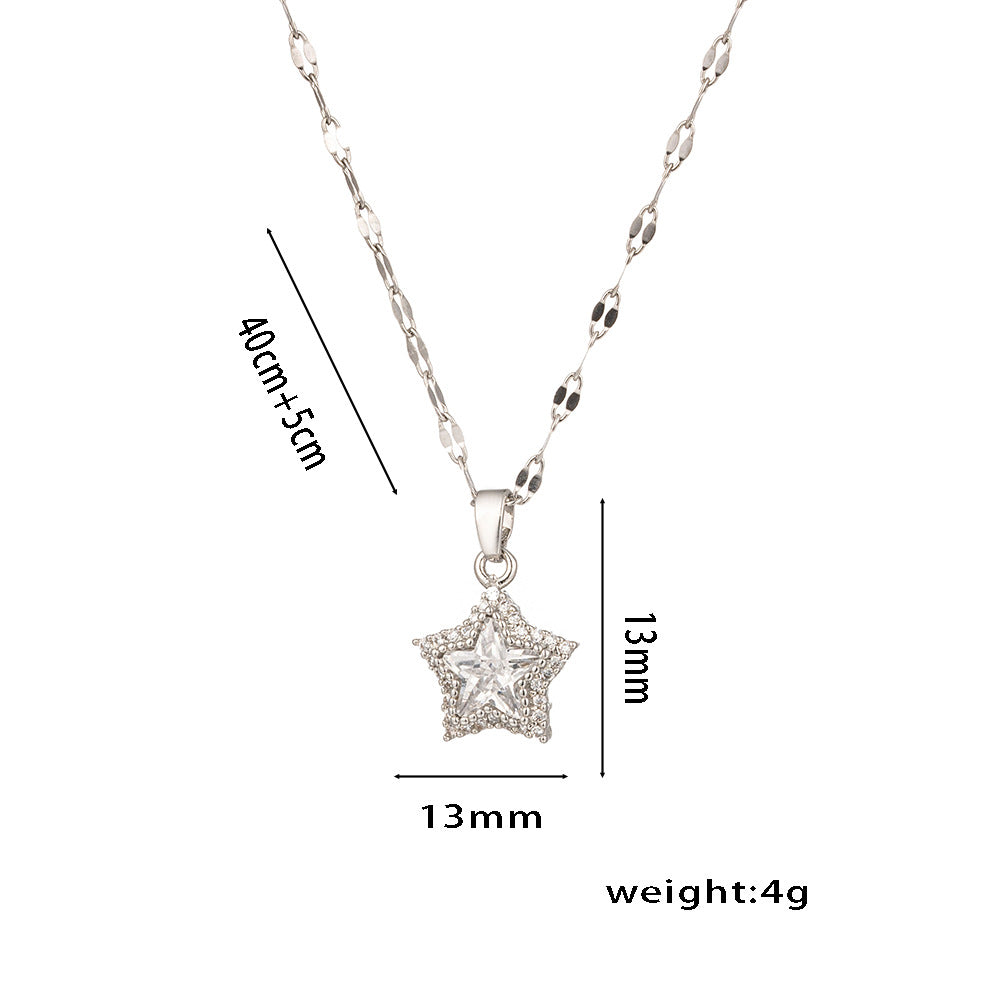 Korean Star Pendant Necklace - Simple, Elegant, Unique, Stylish, Luxury