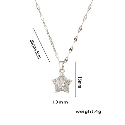 Korean Star Pendant Necklace - Simple, Elegant, Unique, Stylish, Luxury